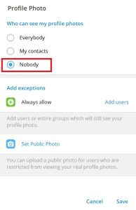 Cách ẩn ảnh hồ sơ Telegram trên IPhone 1