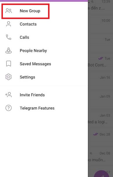 Cách tạo Group Telegram trên điện thoại 1
