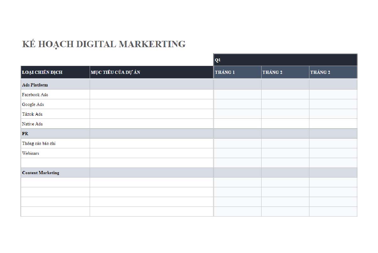 mẫu kế hoạch content marketing 4