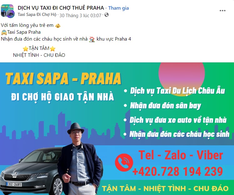 Bài viết quảng cáo xe Taxi