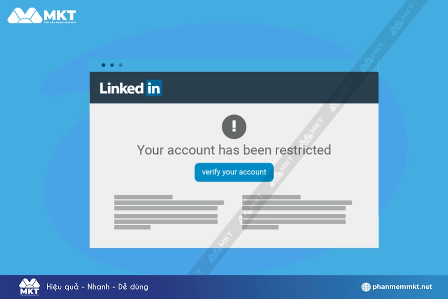 Biểu hiện khi tài khoản LinkedIn bị hạn chế
