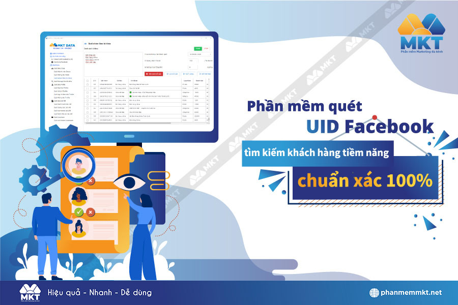 MKT Data - Phần mềm quét UID Facebook, tìm kiếm khách hàng tiềm năng chuẩn xác 100%