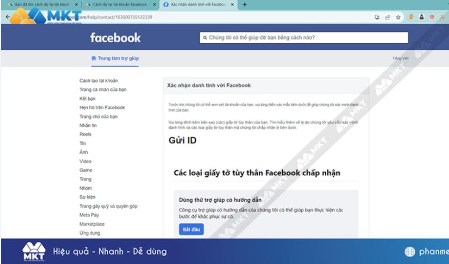 Cách lấy lại tài khoản Facebook bị khóa