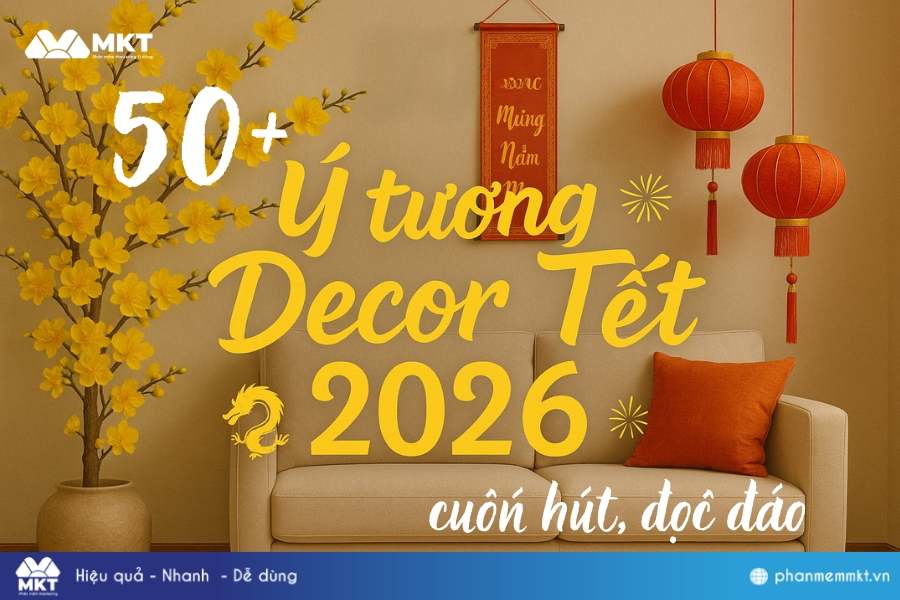 Ý tưởng decor Tết 2026