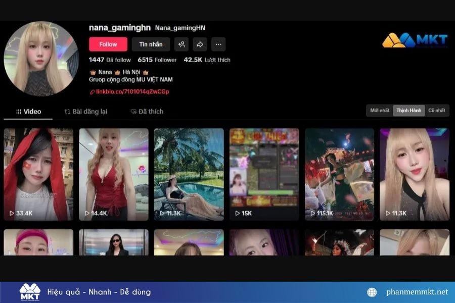Bí quyết Nana Gaming livestream